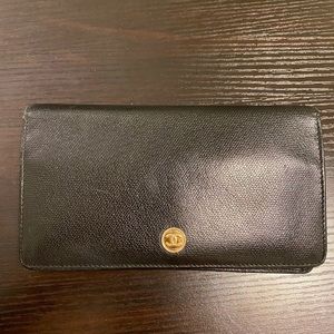 Chanel Vintage Wallet Black Leather